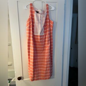 Talbots Peach with White Trim Shift Dress ; Size 14W ; Brand New with tags